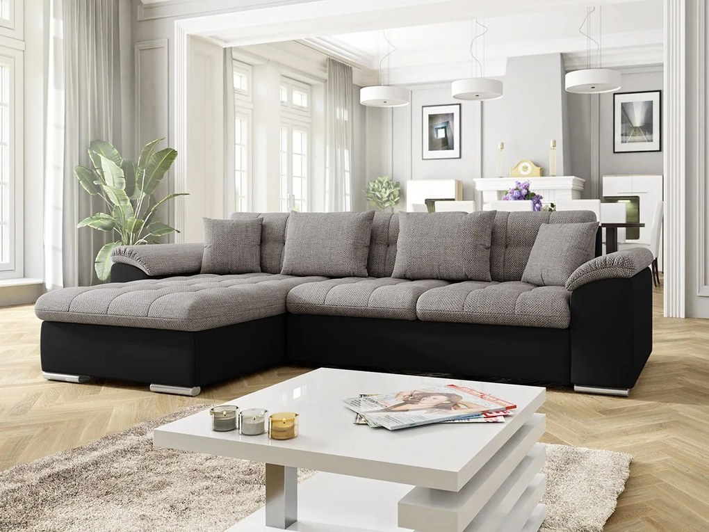 Sarok ülőgarnitúra Dante (B)  (öko-bőr soft 011 + lawa 05). 1058526