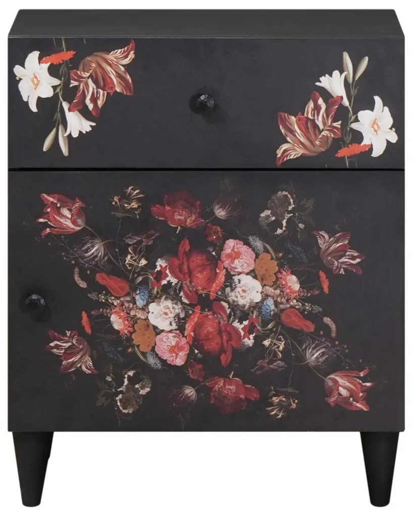 vidaXL Éjjeli asztal fiókkal Sokszínű 50 x 33 x 60 cm Tömör Mangófát