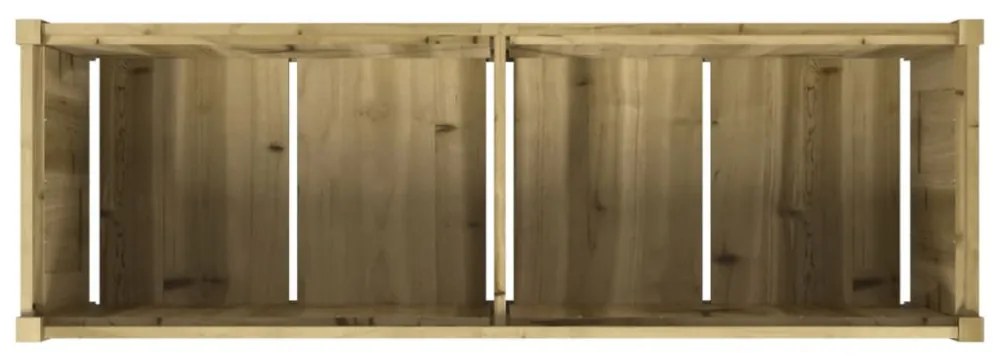 impregnált fenyőfa kerti virágláda 150x50x50 cm
