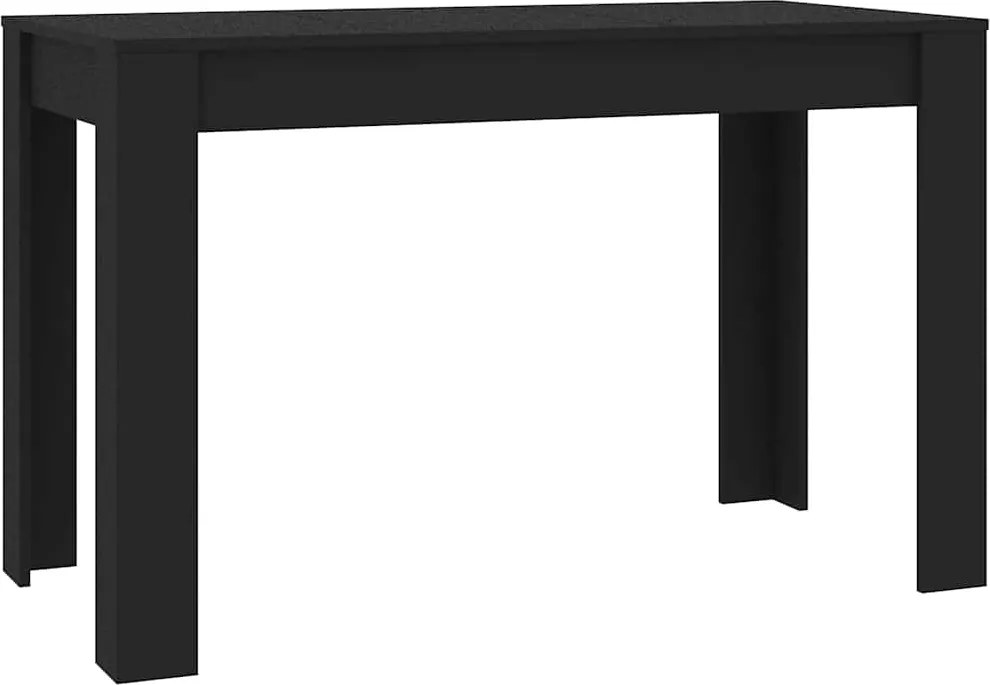 vidaXL fekete szerelt fa étkezőasztal 120 x 60 x 76 cm