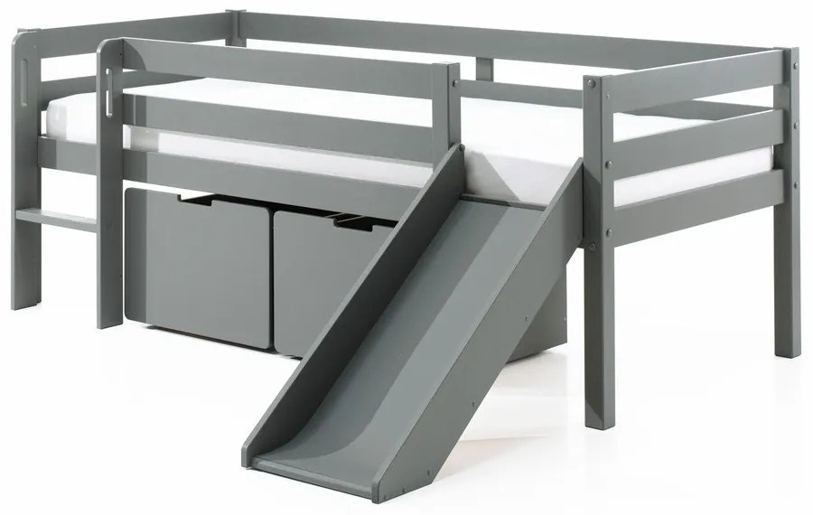 Szürke gyerekágy alatti fiók szett 2 db-os Pino – Vipack