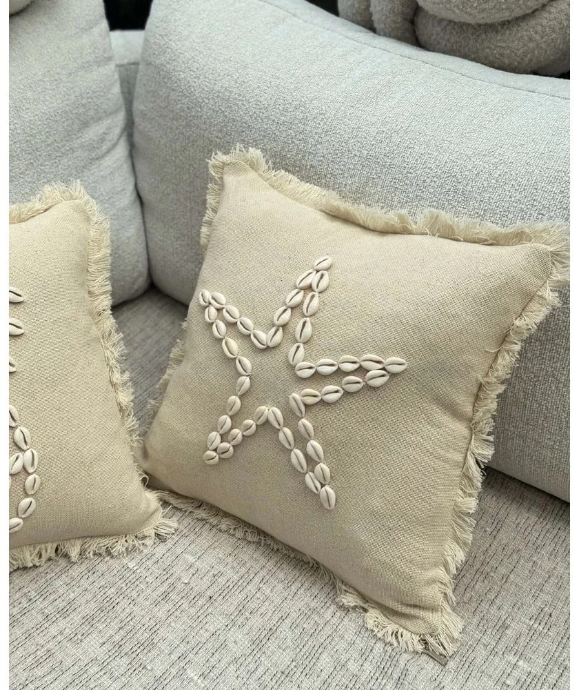 Pamut párnahuzat 43x43 cm Seashells – Mioli Decor