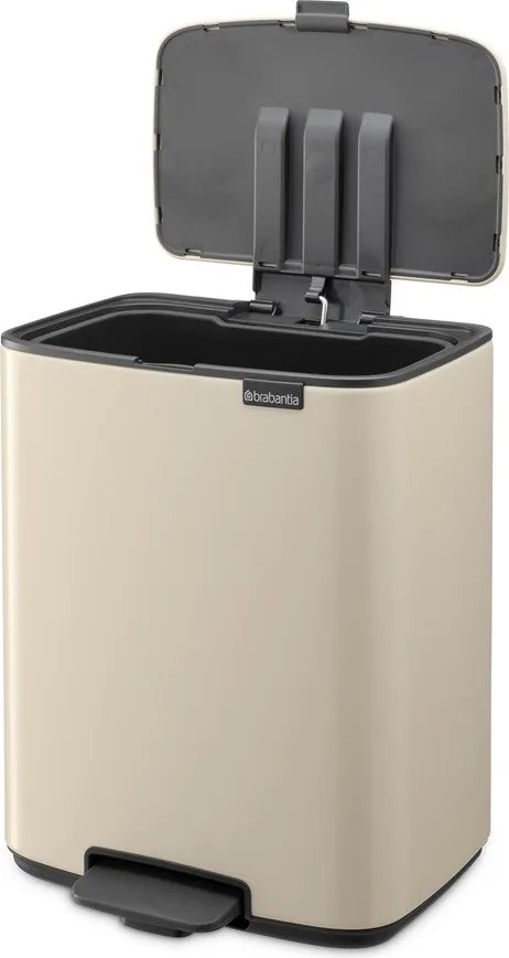 Bézs acél pedálos szemetes 12 l Bo – Brabantia