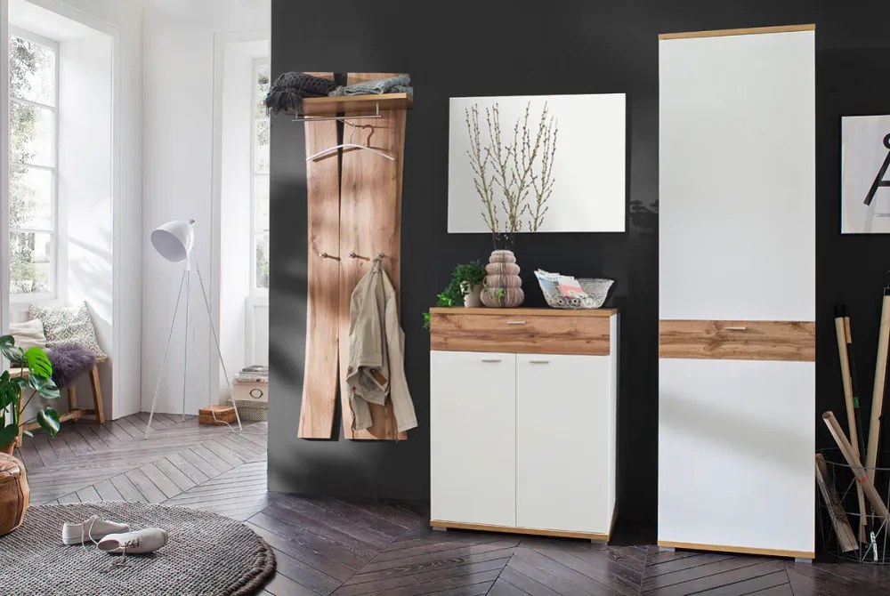 Nia komód wotan tölgy, fehér 74cm