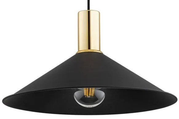 Argon 4912 - Csillár zsinóron MINORI 1xE27/15W/230V fekete/arany