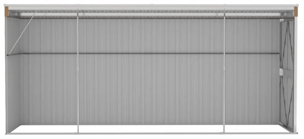 barna acél falhoz erősíthető kerti fészer 118 x 382 x 178 cm