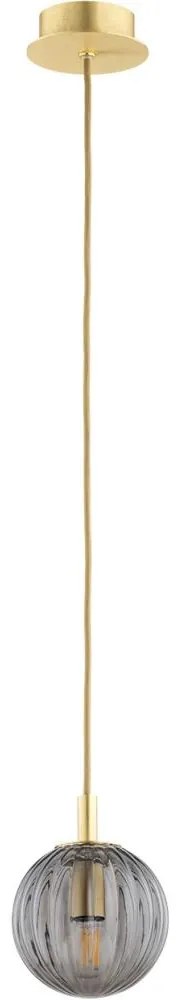 Argon 8512 - Csillár zsinóron PALOMA 1xE14/7W/230V átm. 12 cm arany/fekete