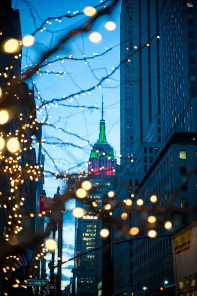 Fotográfia Christmas in the city, Empire State Building, Stephen Simpson