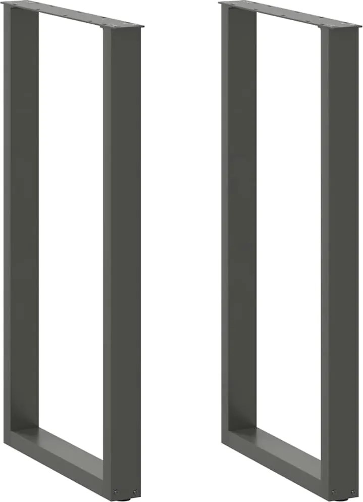 vidaXL 2 db antracitszürke acél bárasztal láb U alakú 60 x (110-111) cm