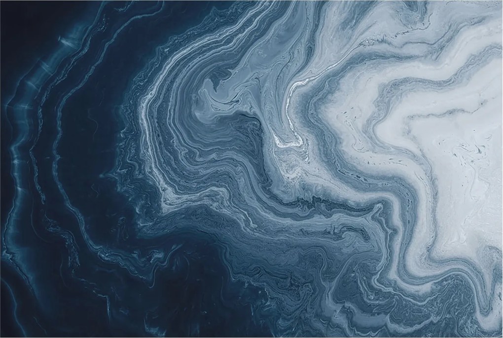 Dekoratív fotótapéta irodába Kék hullámok 104x70 Ragasztó