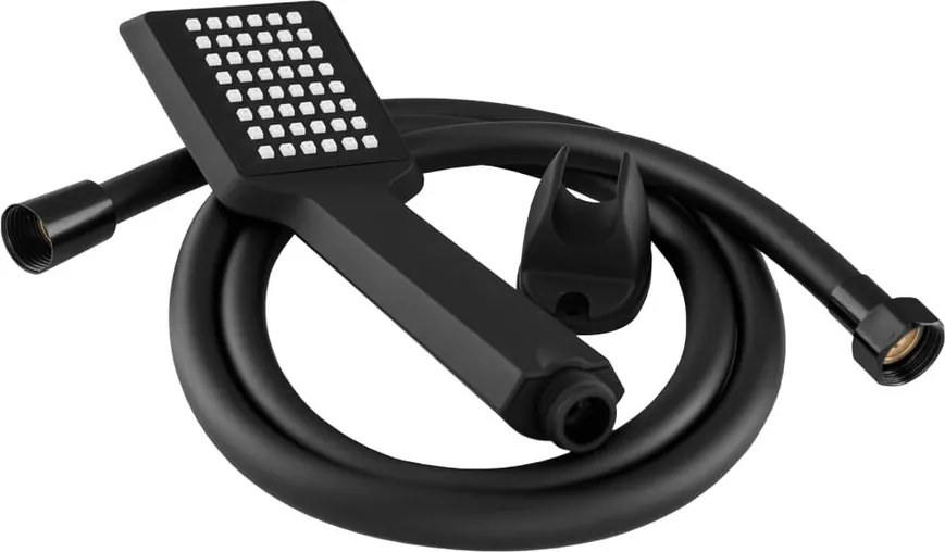 Caro Zuhanyfej Zuhanycsővel - Matt fekete