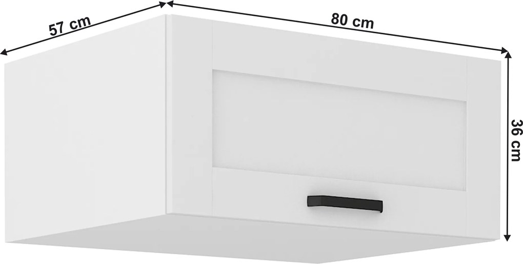 Felső szekrény, fehér, LULA 80 NAGU-36 1F