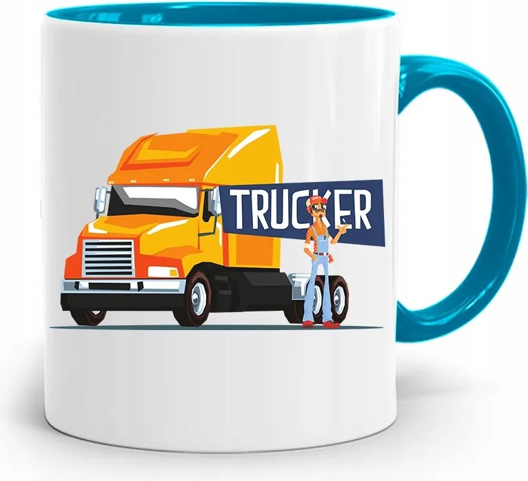 Kamionsofőrnek Tira Bögre Kék Ajándék fényképes nyomattal