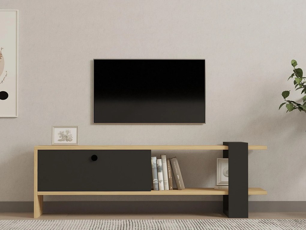 TV asztal/szekrény Balodu 1 (antracit + tölgy) . 1095108