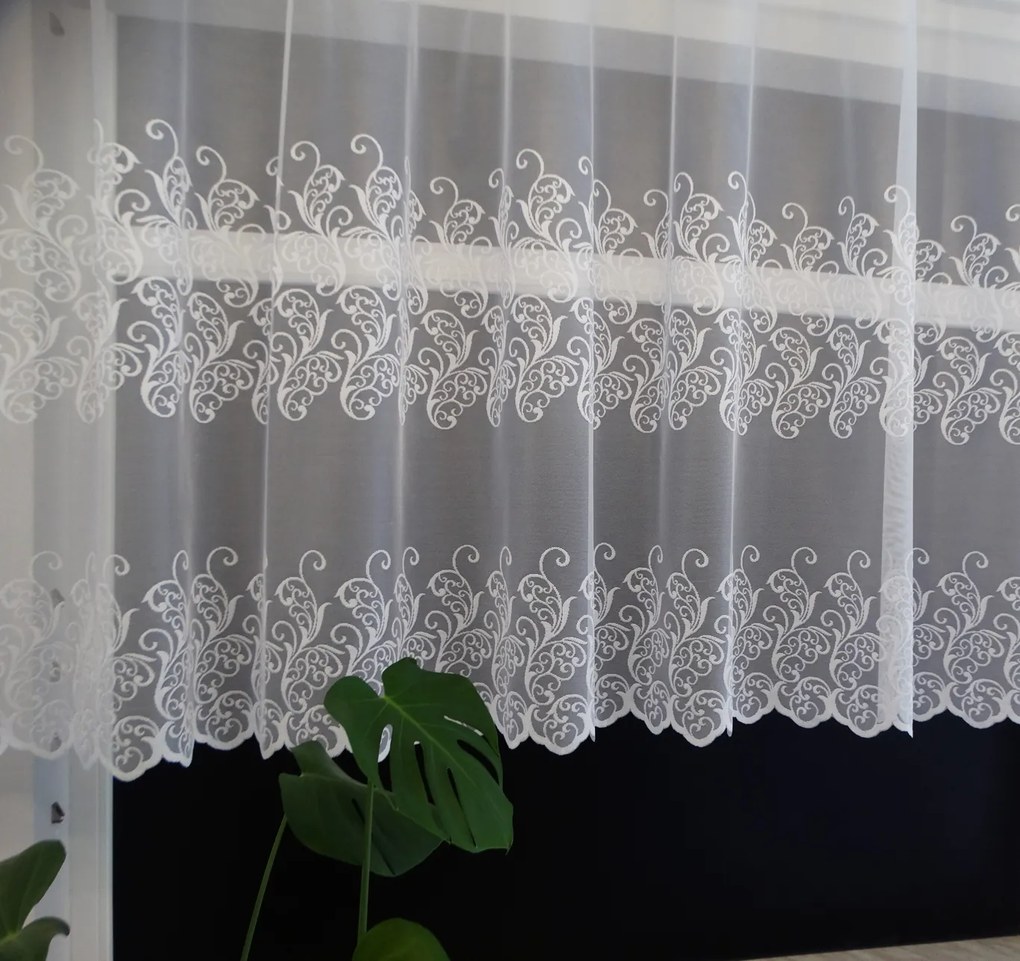 Mg Függöny jacquard 36251 Fehér 150cm 0,5mb