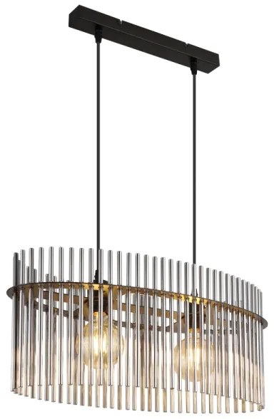 Globo 15698H3 - Csillár zsinóron GORLEY 2xE27/60W/230V fekete