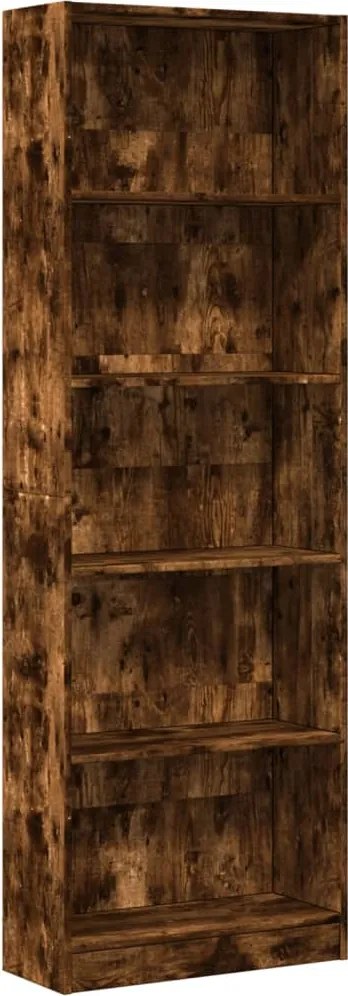 vidaXL füstös tölgy színű szerelt fa könyvszekrény 60 x 24 x 176 cm
