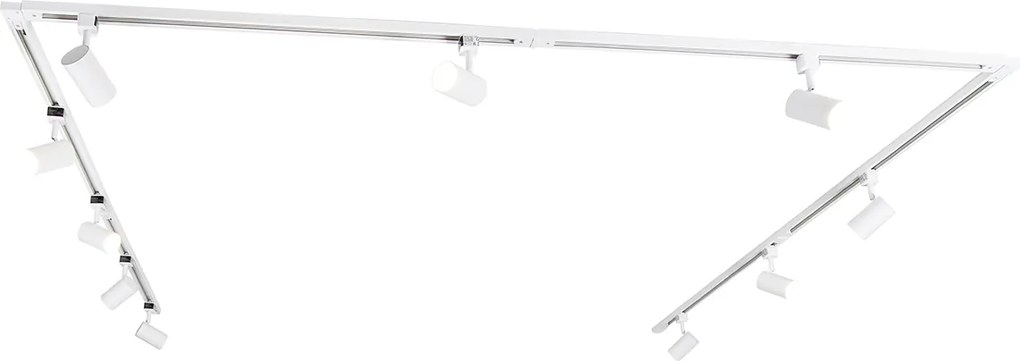 Okos 1 fázisú sínrendszer 10 fehér spotlámpával, Wi-Fi GU10-zel - Iconic Jeana