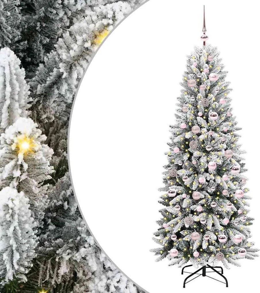 vidaXL Mű karácsonyfa Fehér 180 cm PVC és Műanyag és Acél és PE