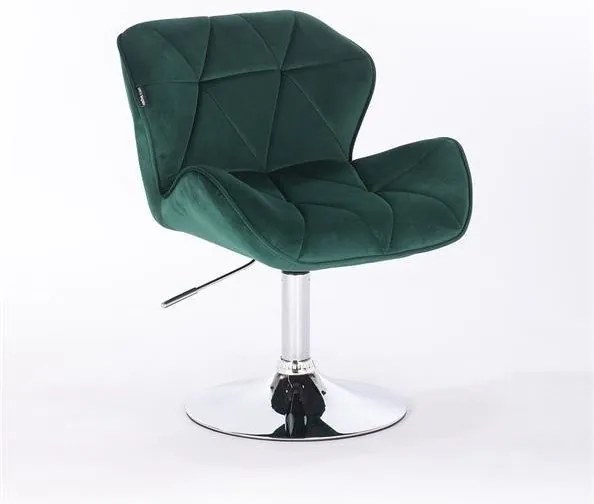 HR111N Sötétzöld modern velúr szék