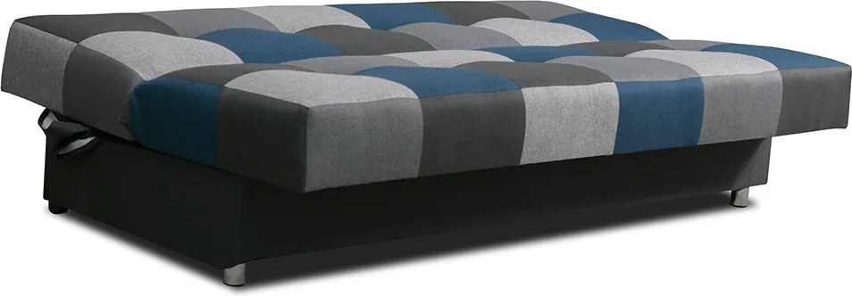 Kanapé, kék színű anyag/szürke, ALABAMA