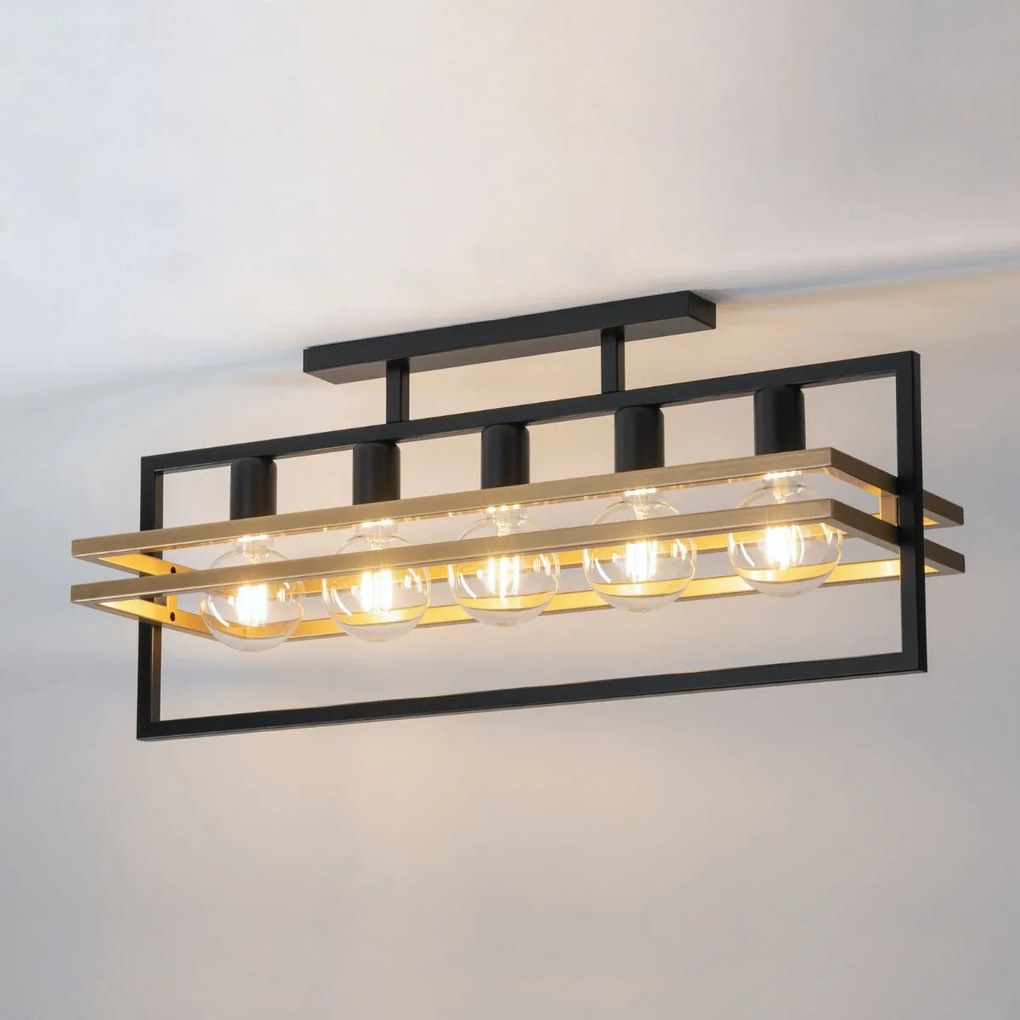 Sigma lighting modern mennyezeti lámpa merci fekete arany sig32407