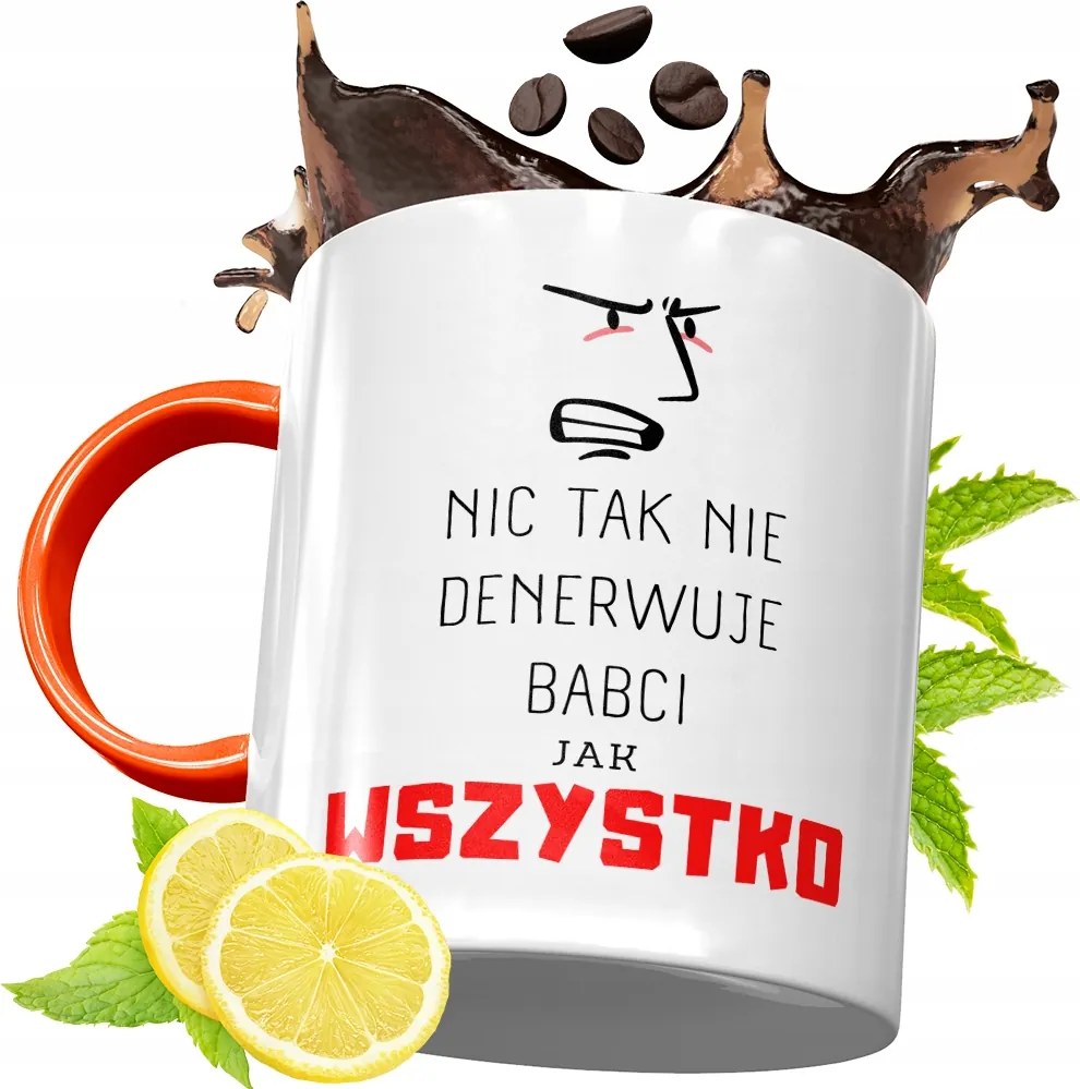 Narancssárga Bögre Nagymamáknak Nagymama Napjára Ajándék fényképes nyomattal