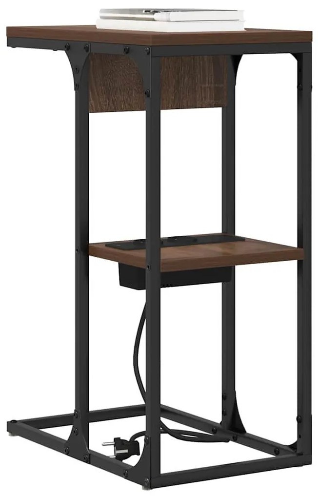 Éjjeli asztal Barna tölgy 41.5 x 26 x 60.5 cm Faanyag