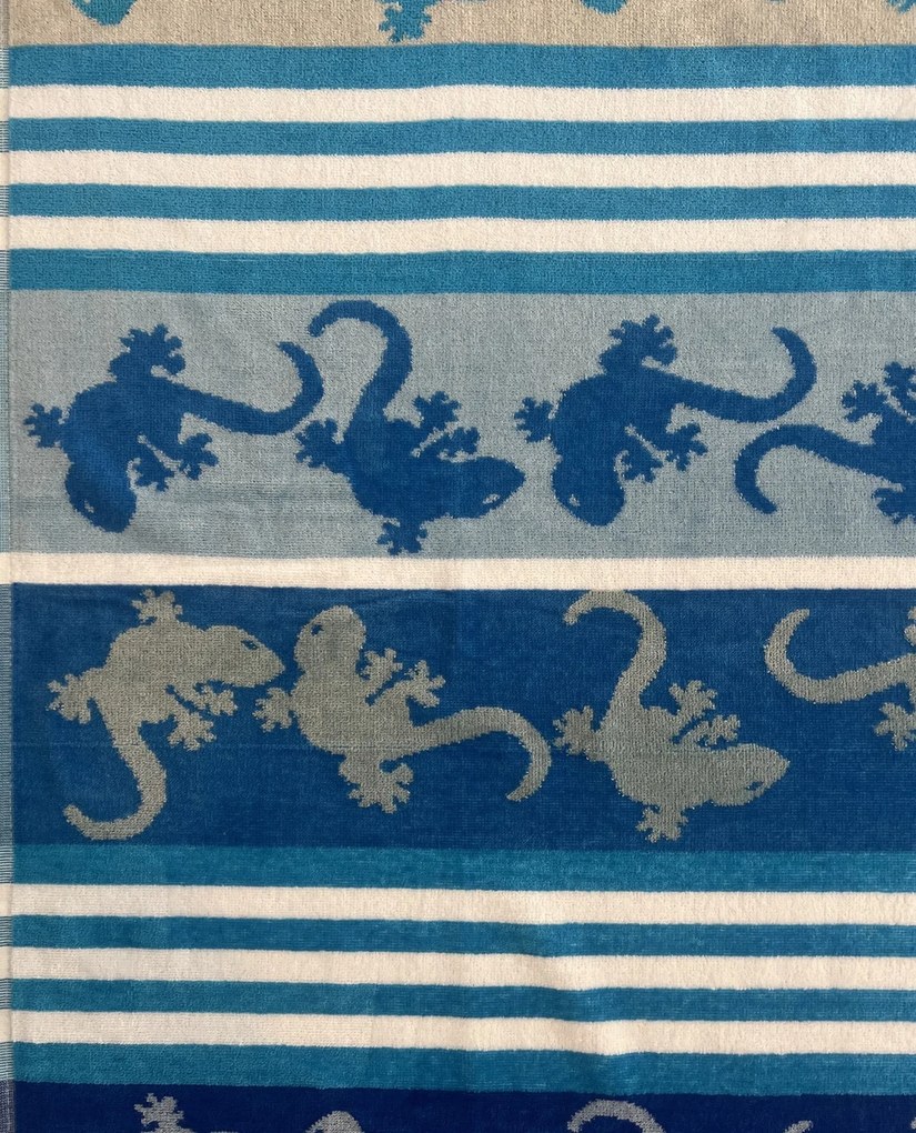CRAZY GEKKO Strandtörölköző kék 165x90cm