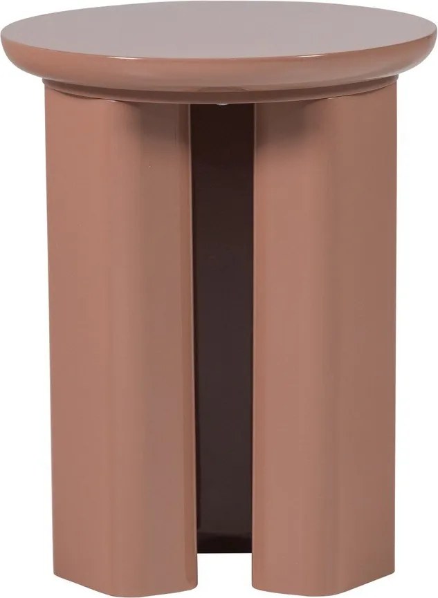 Fényes kerek tárolóasztal ø 40 cm Orivo – WOOOD