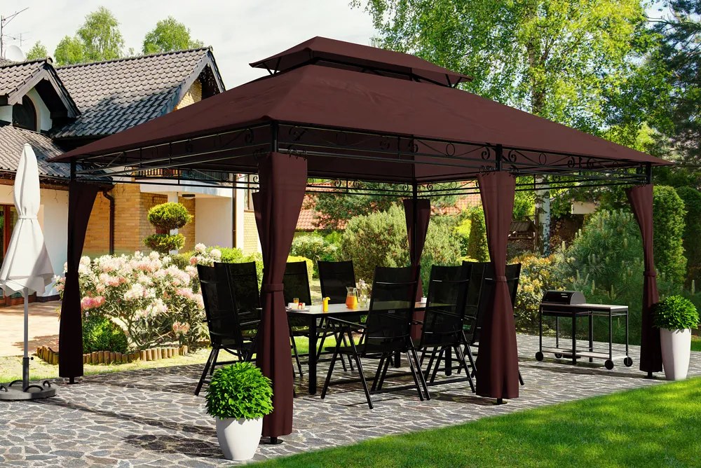 Deuba Topas kerti pavilon 4x3 m - barna