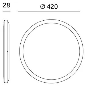 LED fürdőszobai lámpa szenzorral NIVERA LED/32W/230V IP54 Ø42 cm fehér + DO