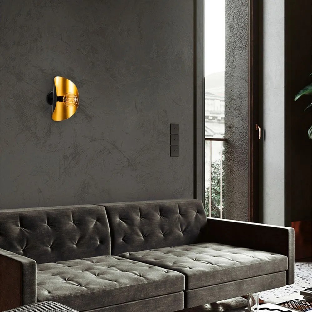 Fekete-aranyszínű fali lámpa Sivani – Opviq lights