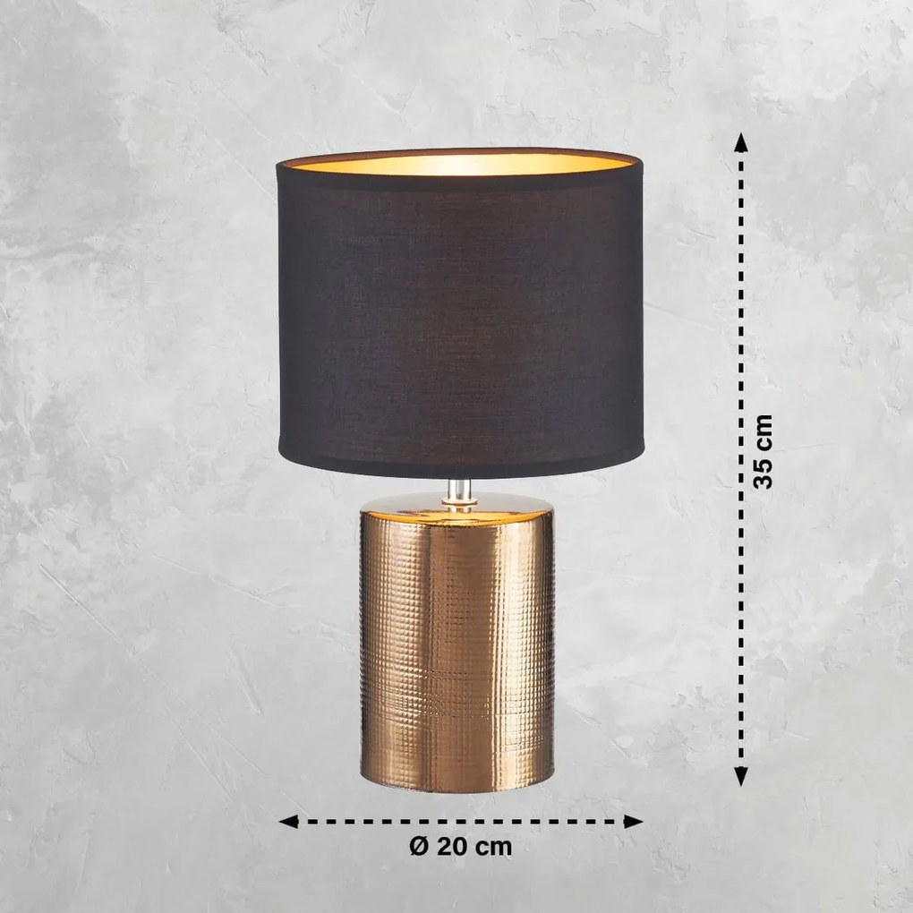 Fischer & Honsel modern asztali lámpa bronz barna fhl50657