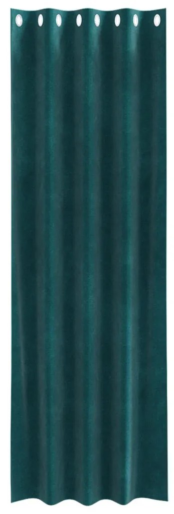 Függönyök függönyökkel 2 pcs Sötétzöld 140 x 260 cm Bársony