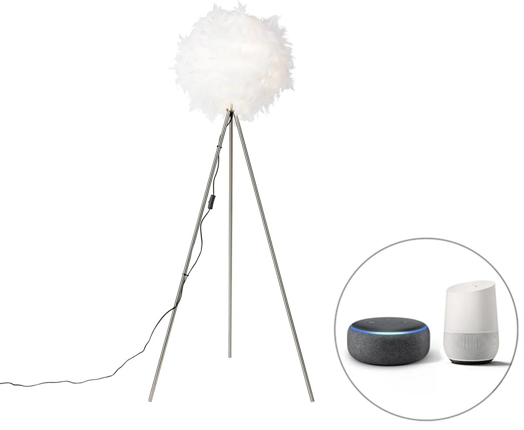 Okos romantikus állólámpa fehér, Wi-Fi-vel, A60 - Feather