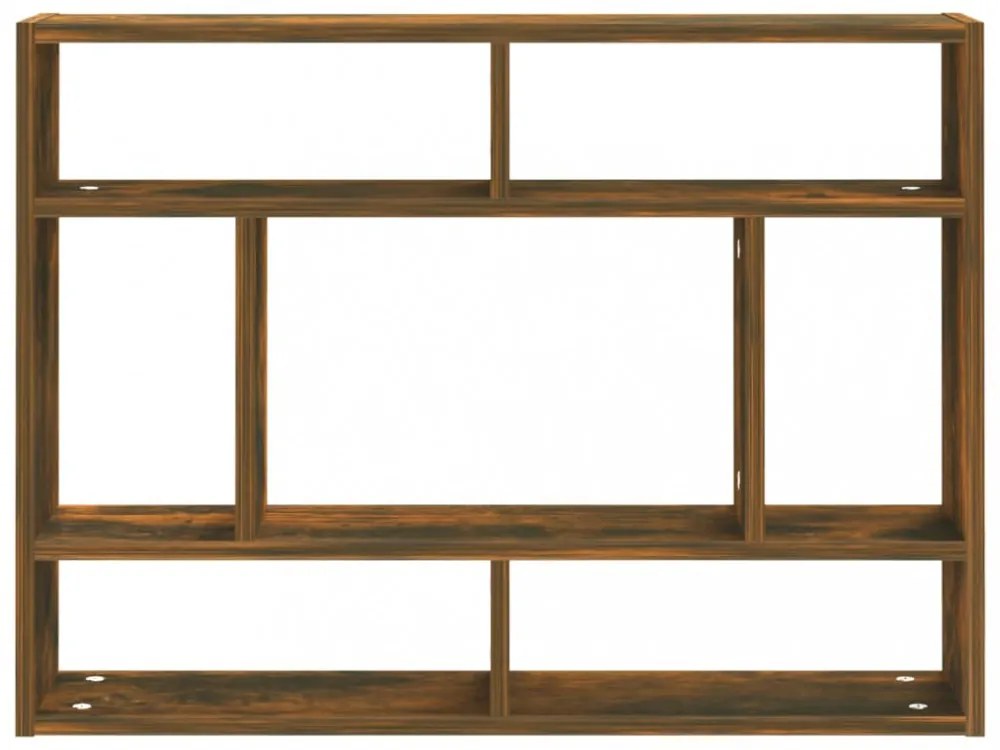 füstös tölgy színű szerelt fa fali polc 75x16x55 cm