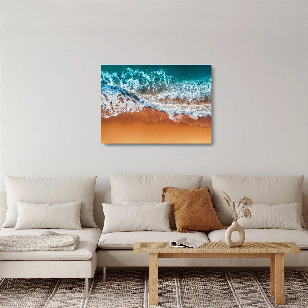 Tengerpart képe (üvegen) (70x50 cm)