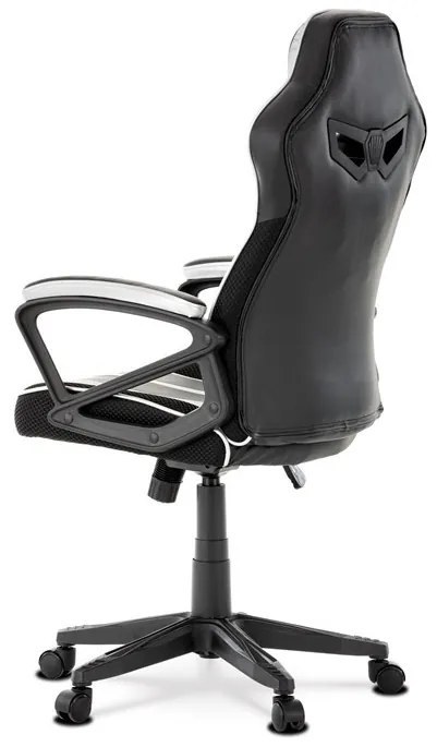 Ezüst Ekobőr Gamer Szék, Hinta Mechanikával. KA-Y341 SIL