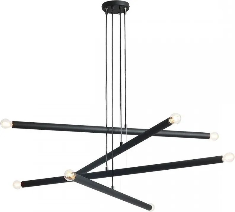 ALDEX 1072P1 TUBO Modern Led Függesztett Lámpa Fekete E14 IP20