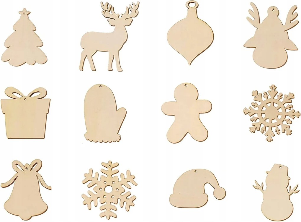 Karácsonyi Dekoráció MIX Felakasztható Öko 60db 5cm