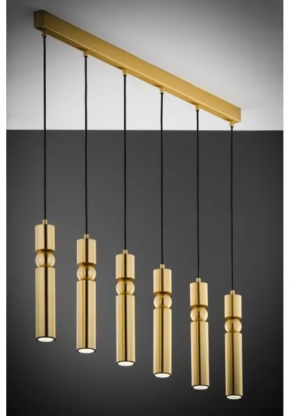 Jupiter 2011 - Csillár zsinóron ALAS 6xGU10/10W/230V arany