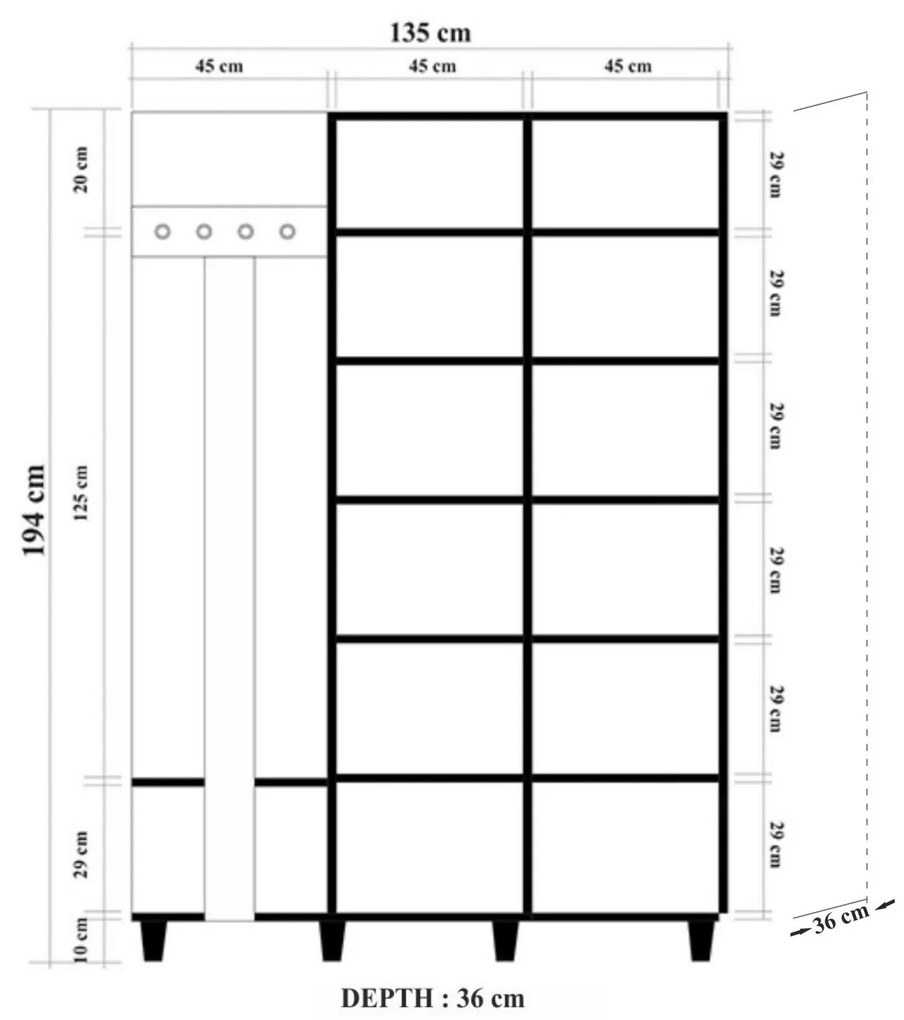 Előszoba fal Gardin 200 (szonoma tölgy) (tükörrel). Akció -22%. 1088267