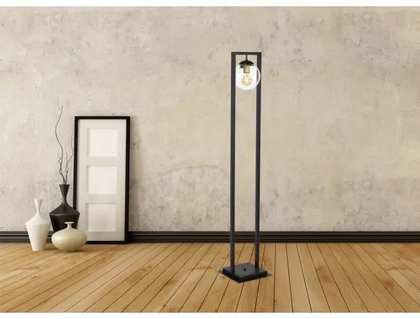 Klausen 107003 - Állólámpa REY 1xE27/7W/230V fekete