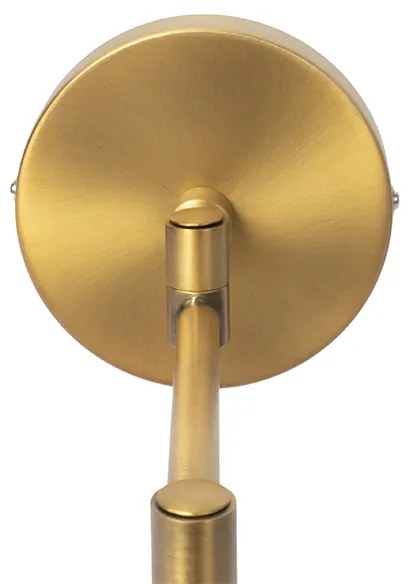 Bronz fali lámpa fehér búrával és állítható karral - Ladas Deluxe