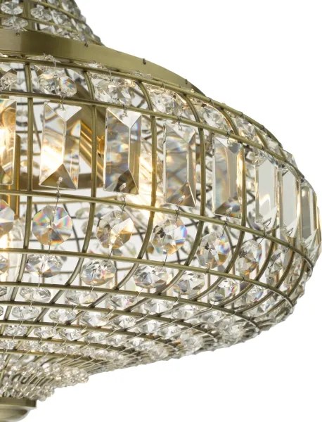 Där Lighting ASM0675 - ASMARA láncra szerelt csillár 6xE14/40W/230V, sárgaréz