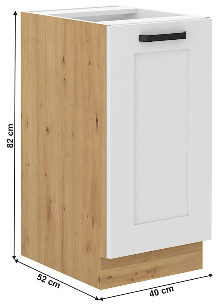 Alsószekrény Lesana 2 (fehér + artisan tölgy) 40D 1F BB . 1063953