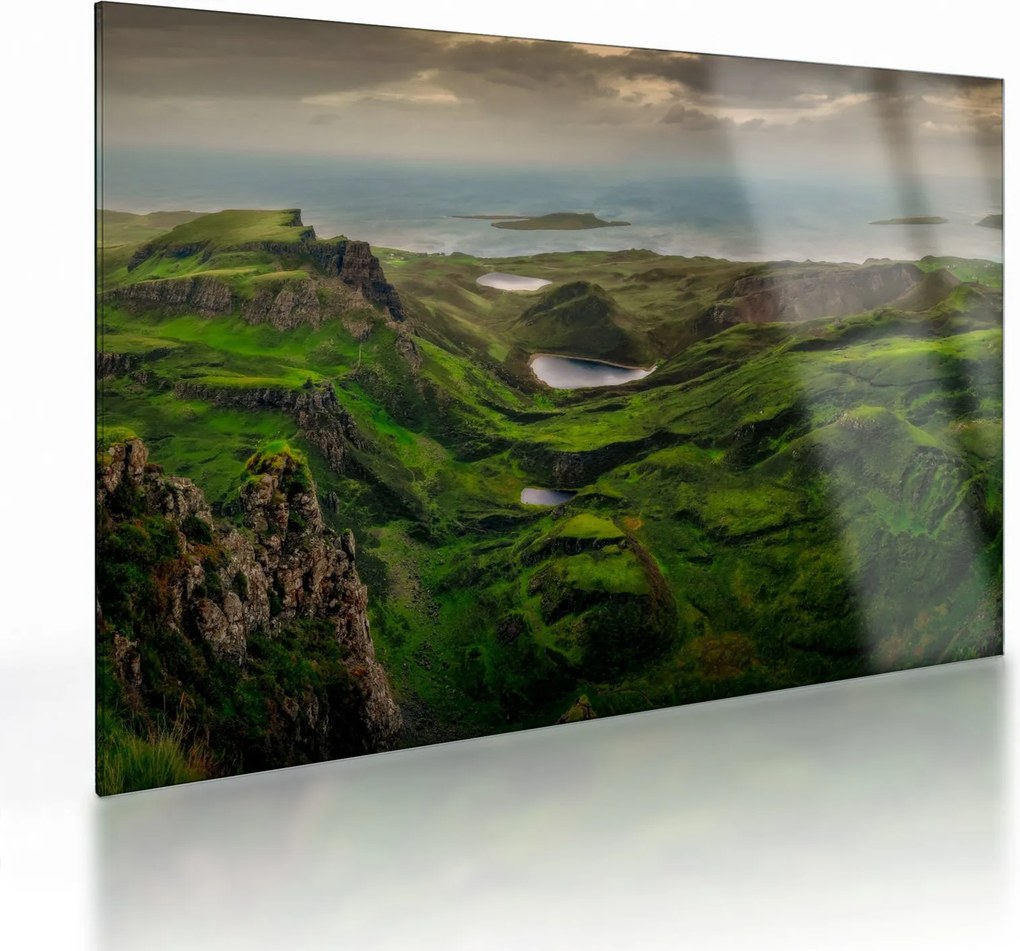 Üveg kép - Quiraing, Skócia (70x50 cm)