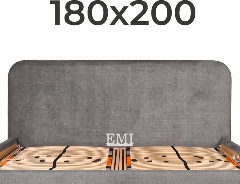 Kárpitozott ágy ESMINA + rácsos ágykeret + EMI matrac