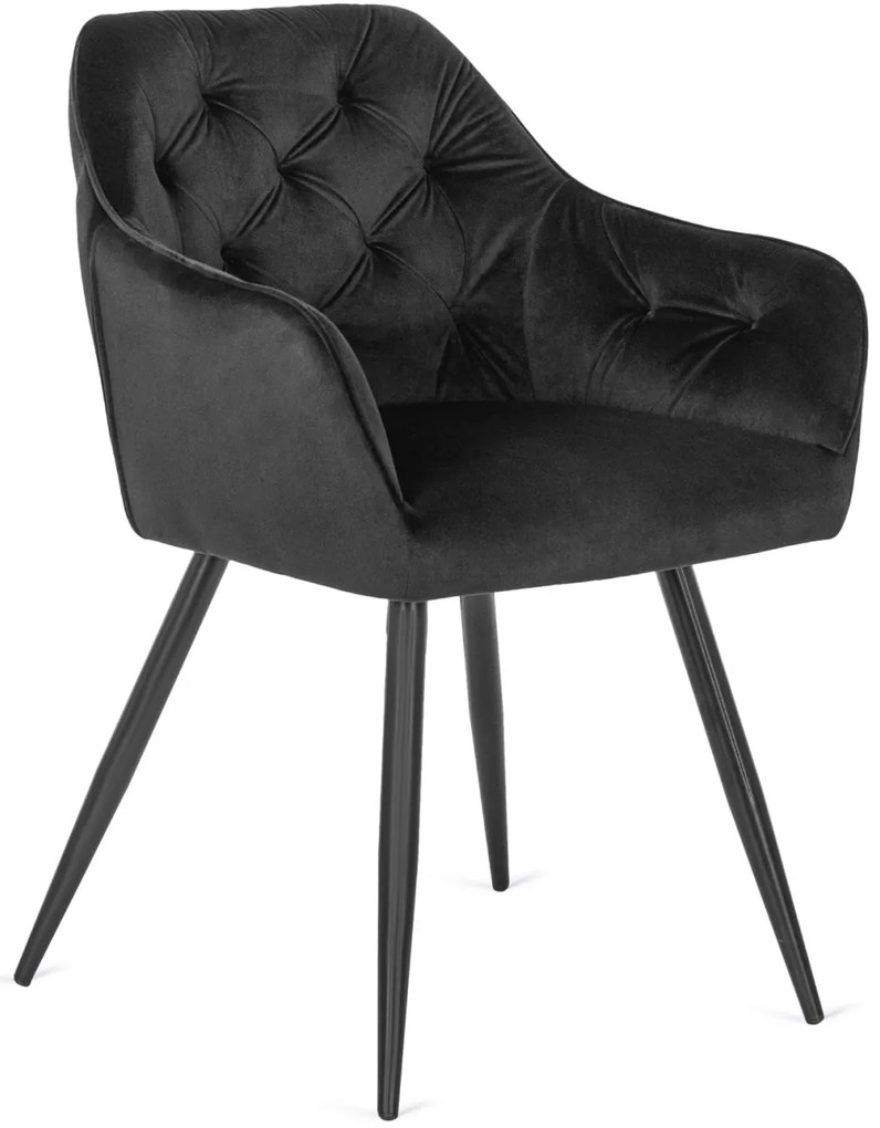 MEGAN Fekete Bársony Étkezőszék